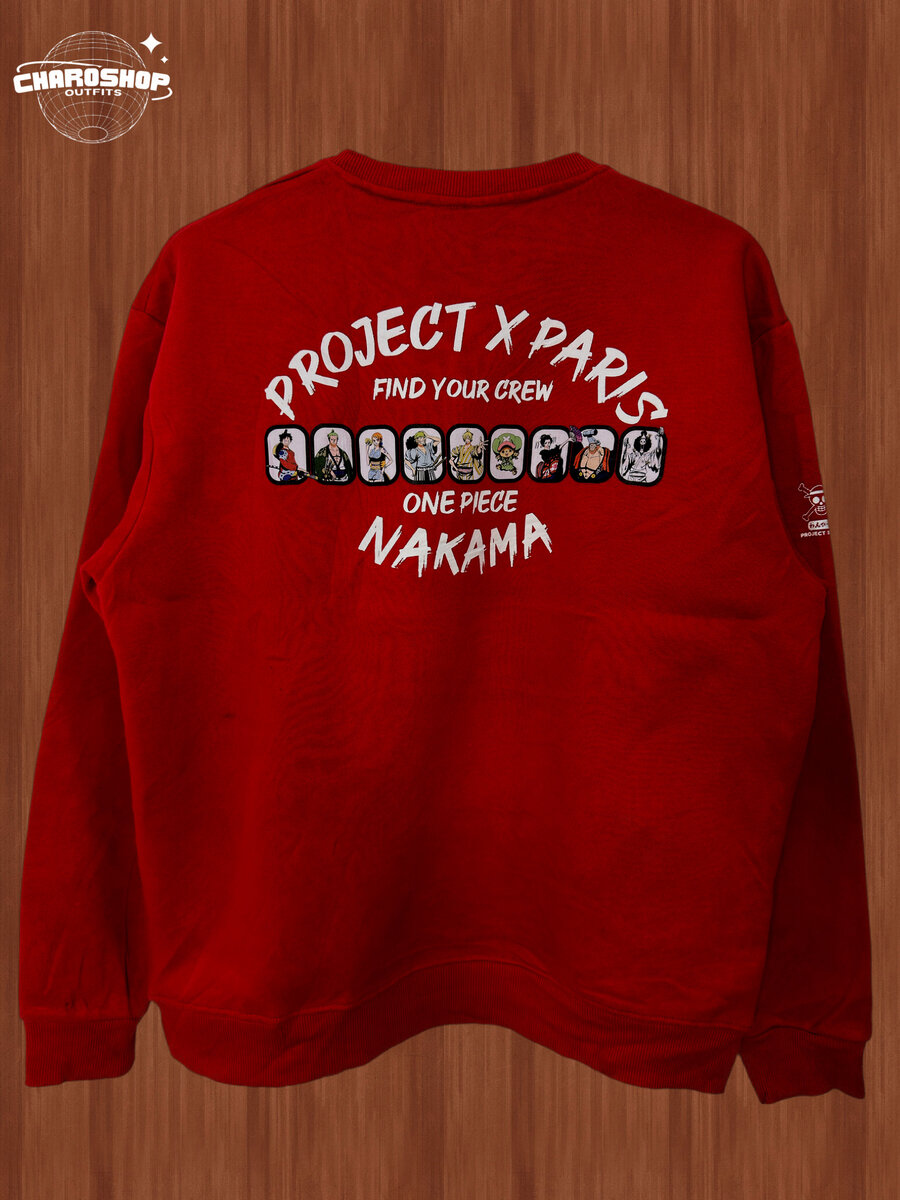 Sweat-shirt rouge "Find Your Crew"