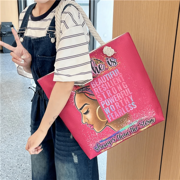 Sac Cabas Illustré Femme Élégante