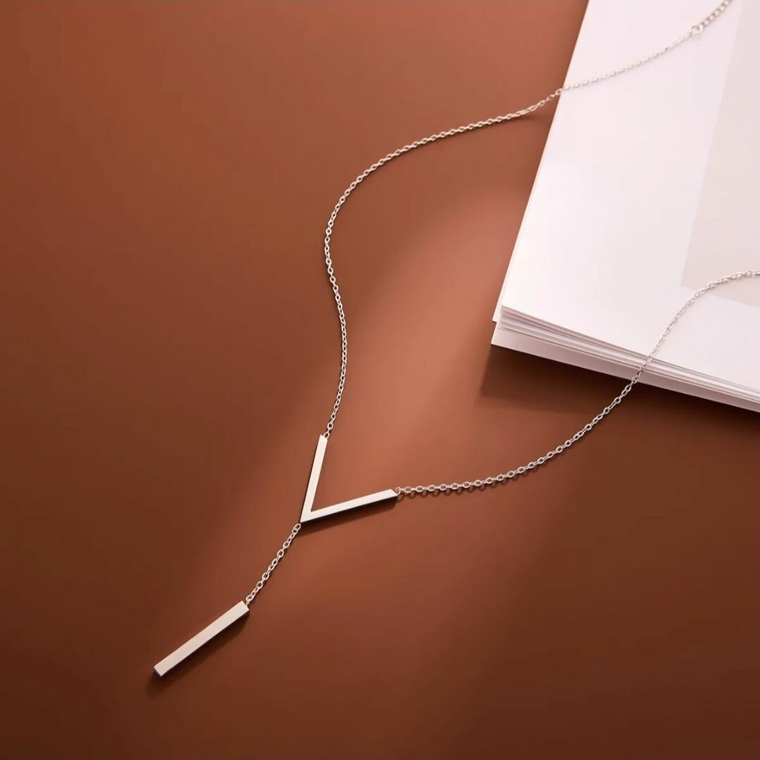 Elegant V-Bar Necklace