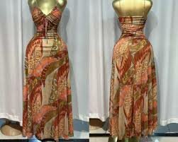 Robe longue imprimée élégante