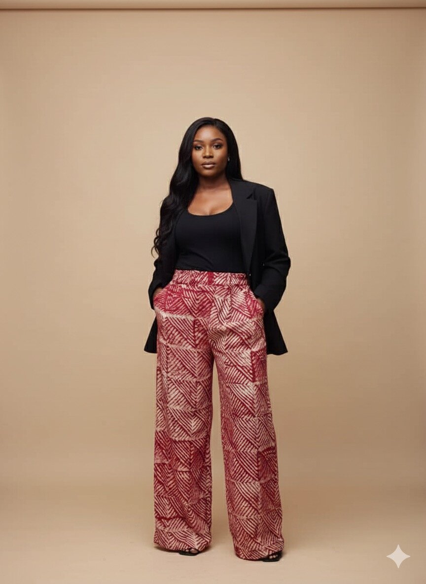 Pantalons larges imprimés élégants