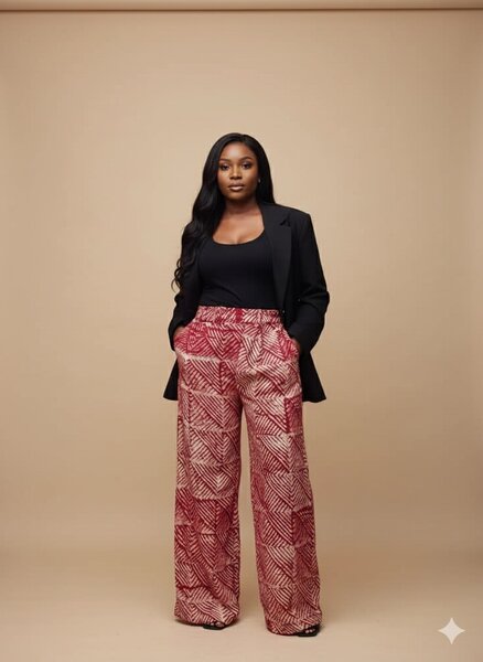 Pantalons larges imprimés élégants