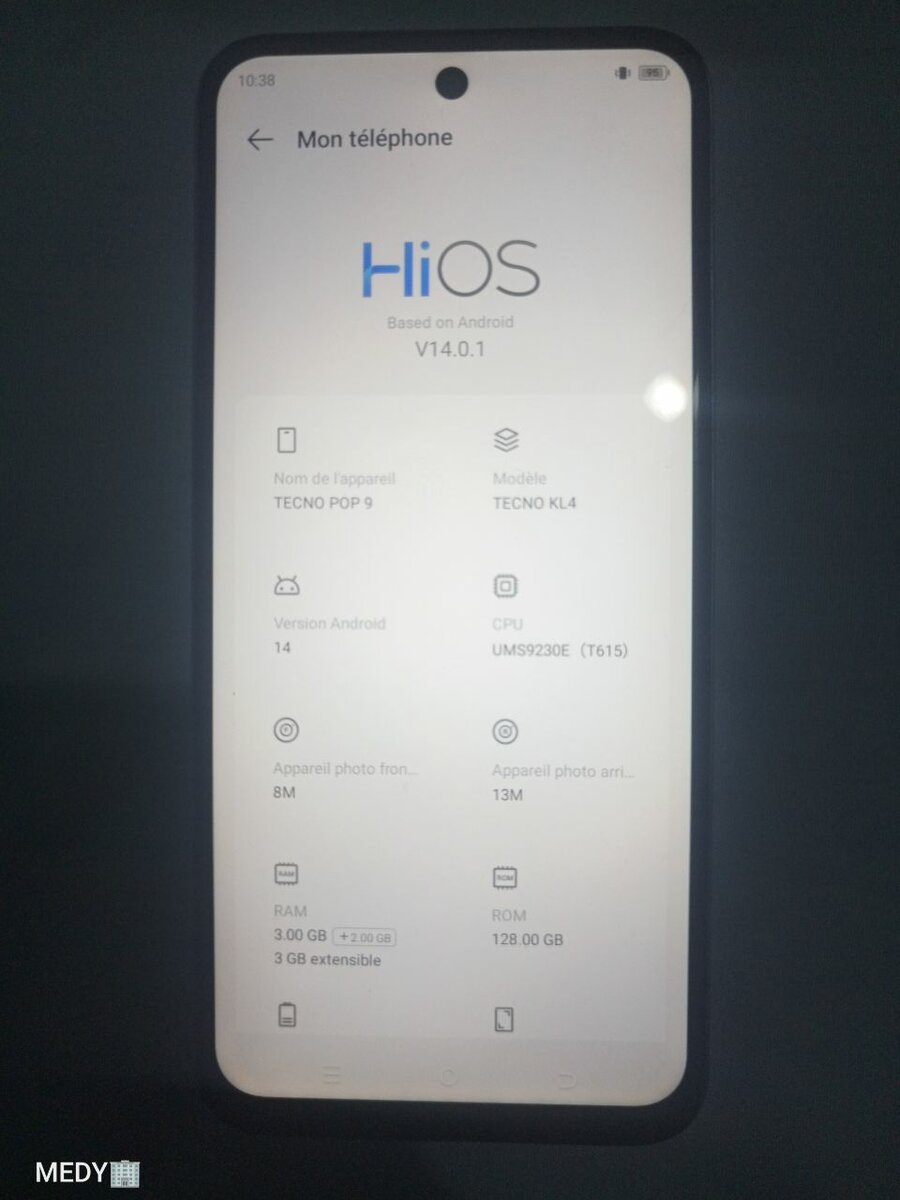 Tecno Pop 9 Smartphone 128Go