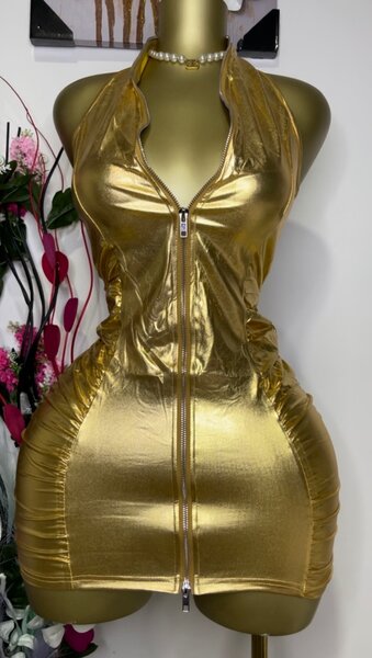 Diner dress available in gold and silver