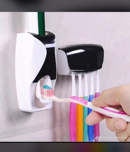 Toothpaste and Brush Holder Dispenser, Bathroom mat and Toil