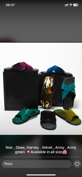 Authentic leather slippers