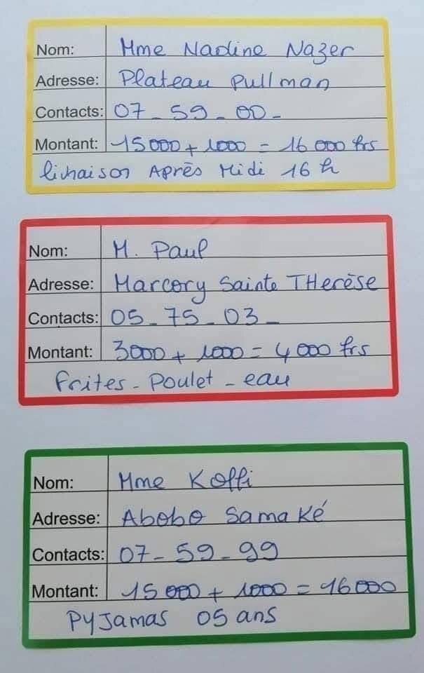 Étiquettes adhésives colorées