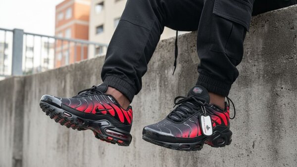 Chaussures de sport rouges