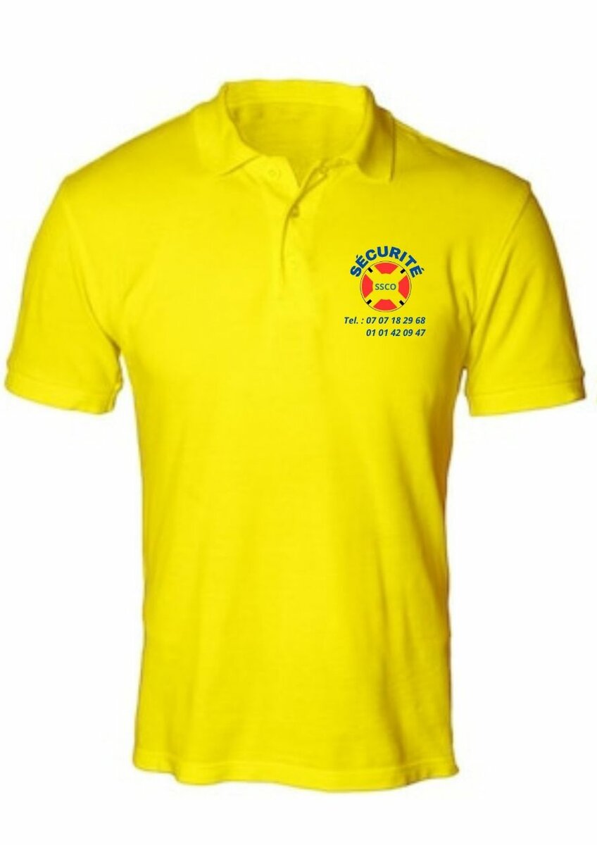Polo de sécurité jaune vif