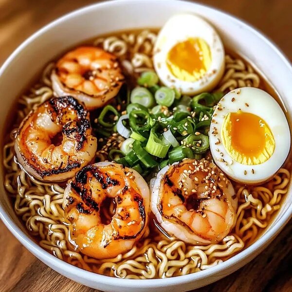 Ramen 6crevettes et œufs