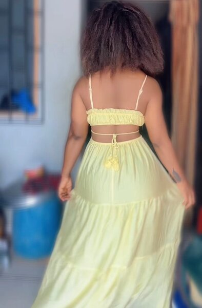 Robe d'Été Longue Jaune