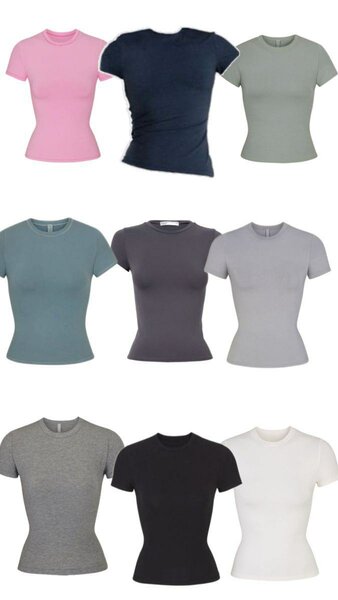 Lot de T-shirts basiques femme