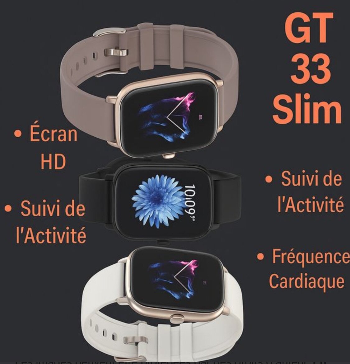 Montre Connectée GT3 Slim HD
