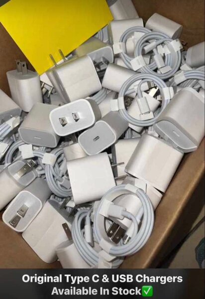 iPhone original charger and cables