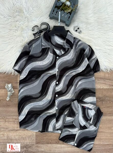 Chemise à motifs géométriques