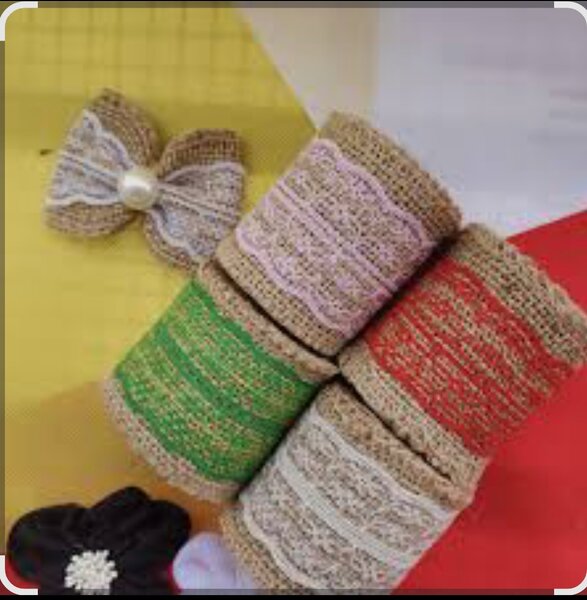 4 Rubans de jute décoratifs