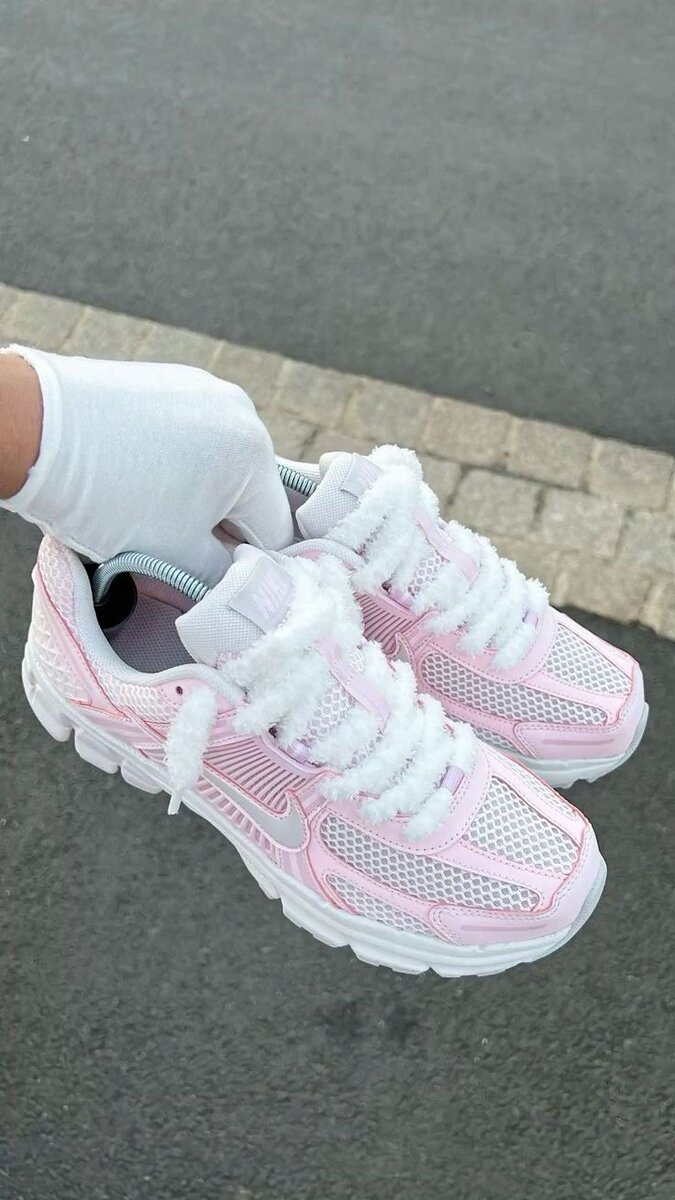 Baskets de course rose tendance