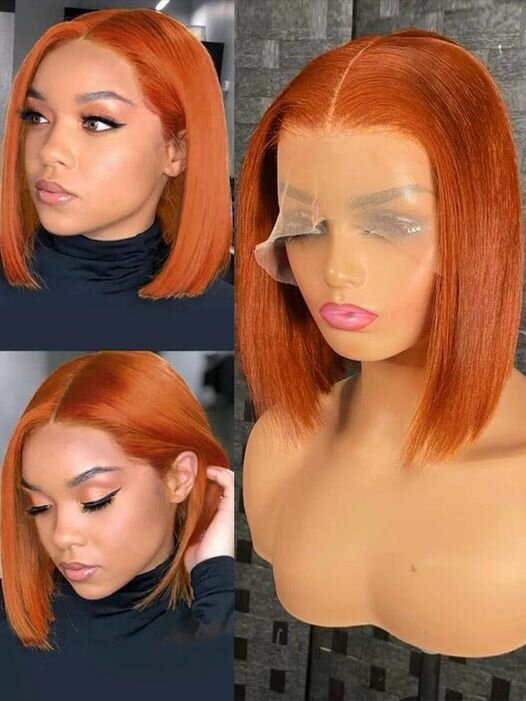 shoulder-length red wig