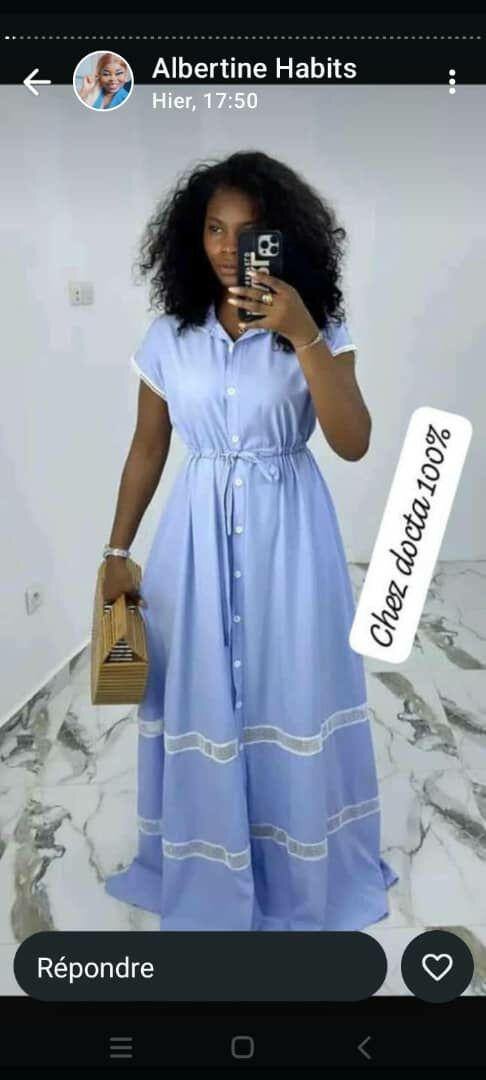 Robe élégante à manches bouffantes