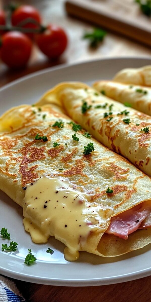 Crêpes salées au fromage
