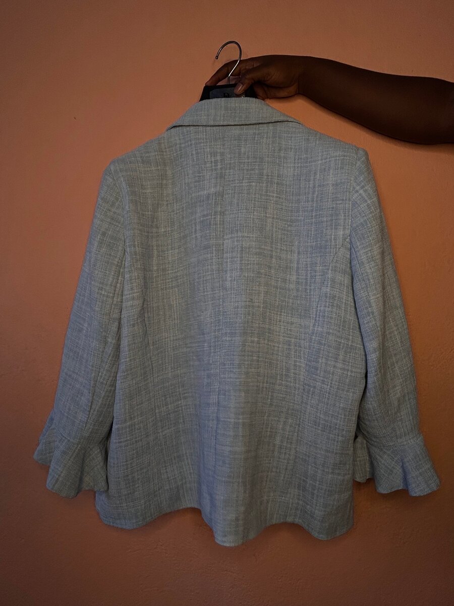 Veste en lin gris élégante