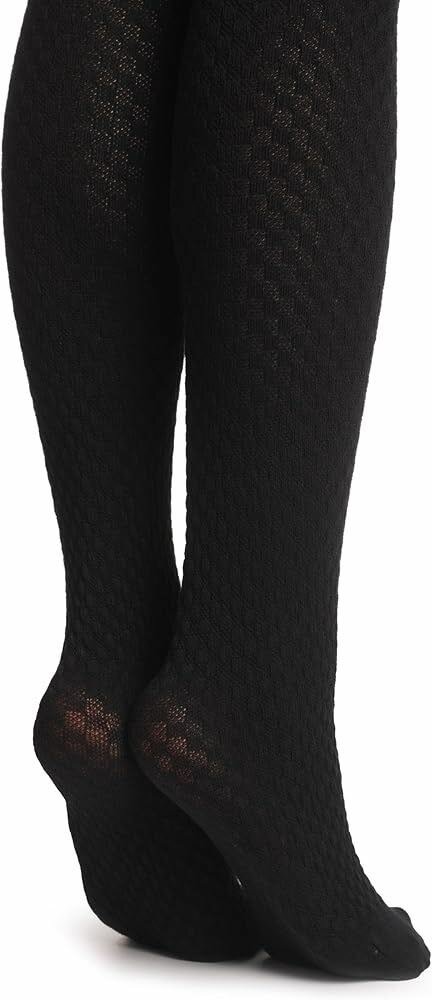 Collants noirs à motif