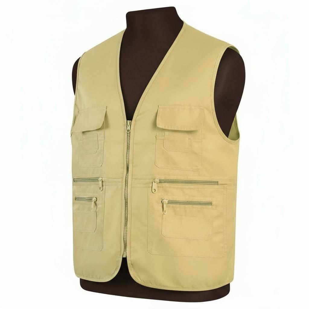 Gilet Multi-Poches Beige