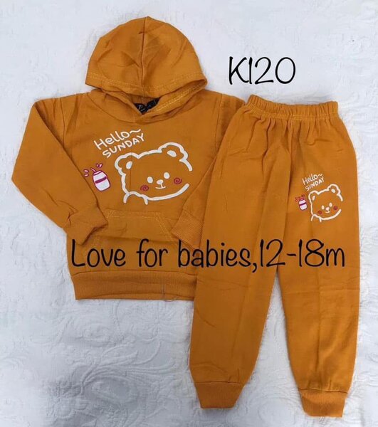 Brown tracksuit with print, 12-18m
