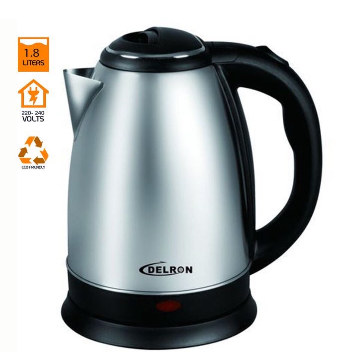 1.8L - DK-001 Electric Kettle - Black/Silver