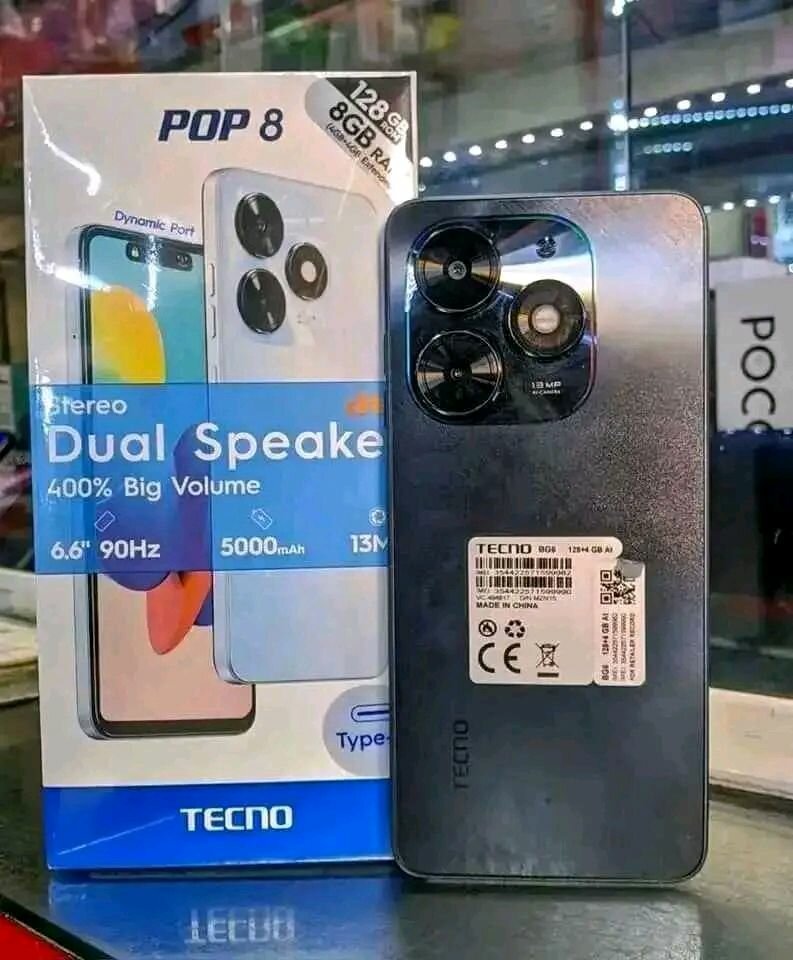 TECNO POP 8 128GB 8GB RAM PREMIÈRE COPIE DUBAÏ