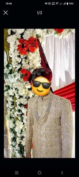 Sharwani and mhendi suit