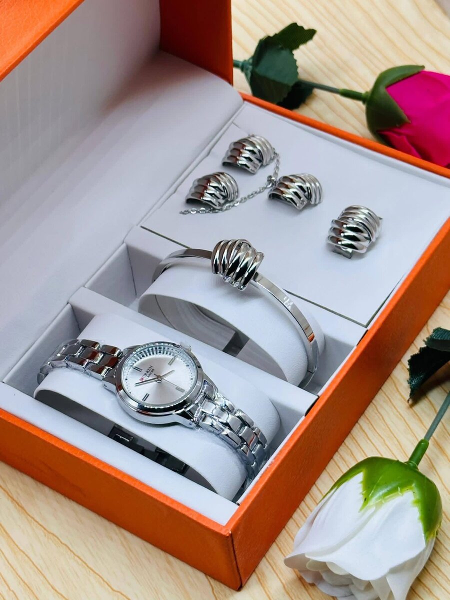 Ensemble Montre et Bijoux Luxe