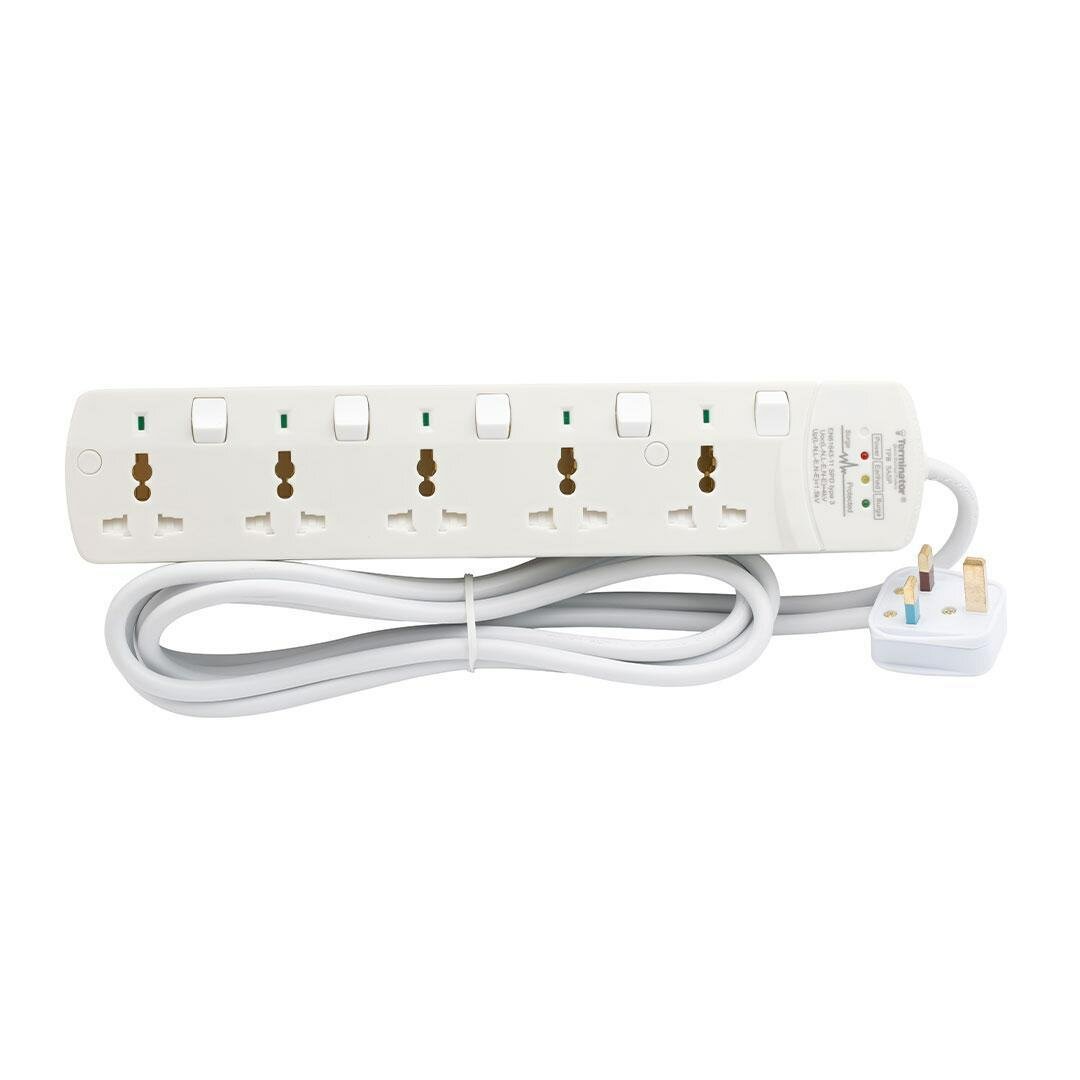 5 Way Universal Power Extension with Surge Protection