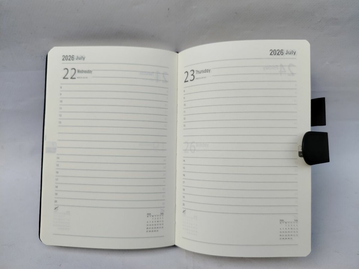 Agenda 2026 en cuir vert