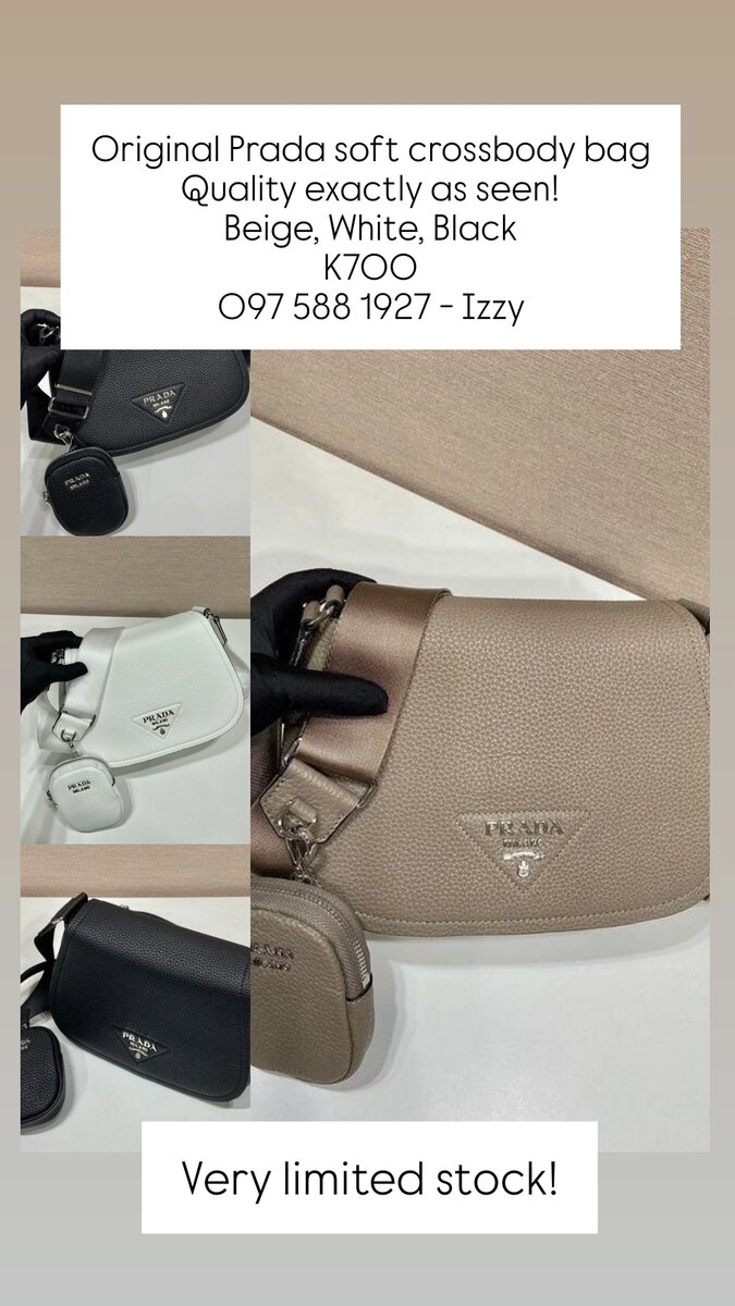 Original Prada Soft Crossbody Bag