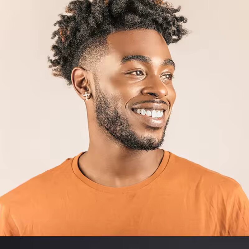 Boucles d'oreilles croix étincelantes