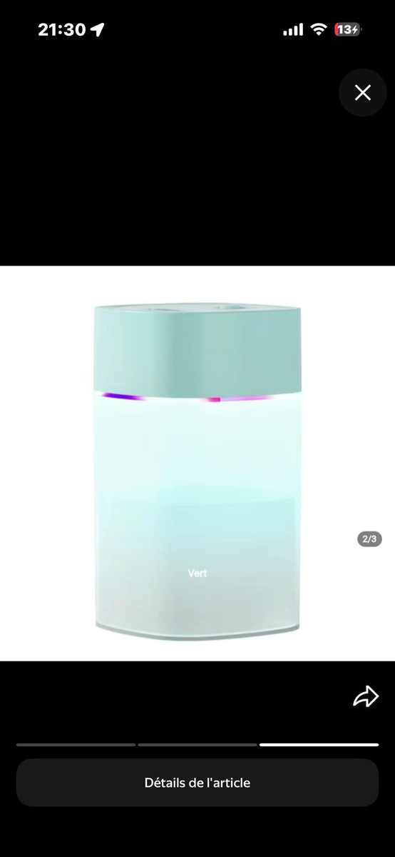 Humidificateur LED Compact