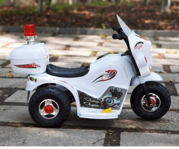 Moto électrique enfant blanc