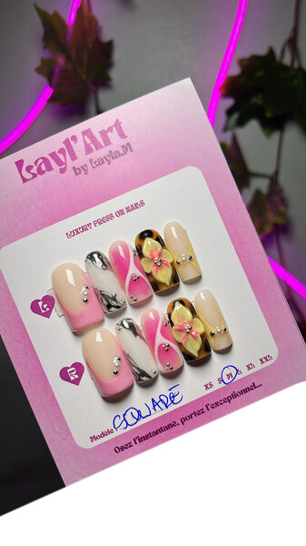 Ongles Press-Ons Floral Luxe