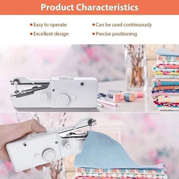 Portable handheld sewing machi