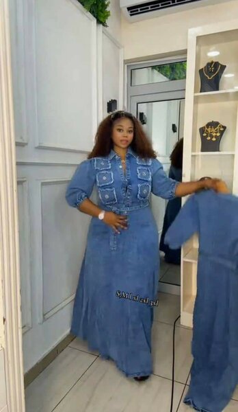 Robe longue en jean élégante