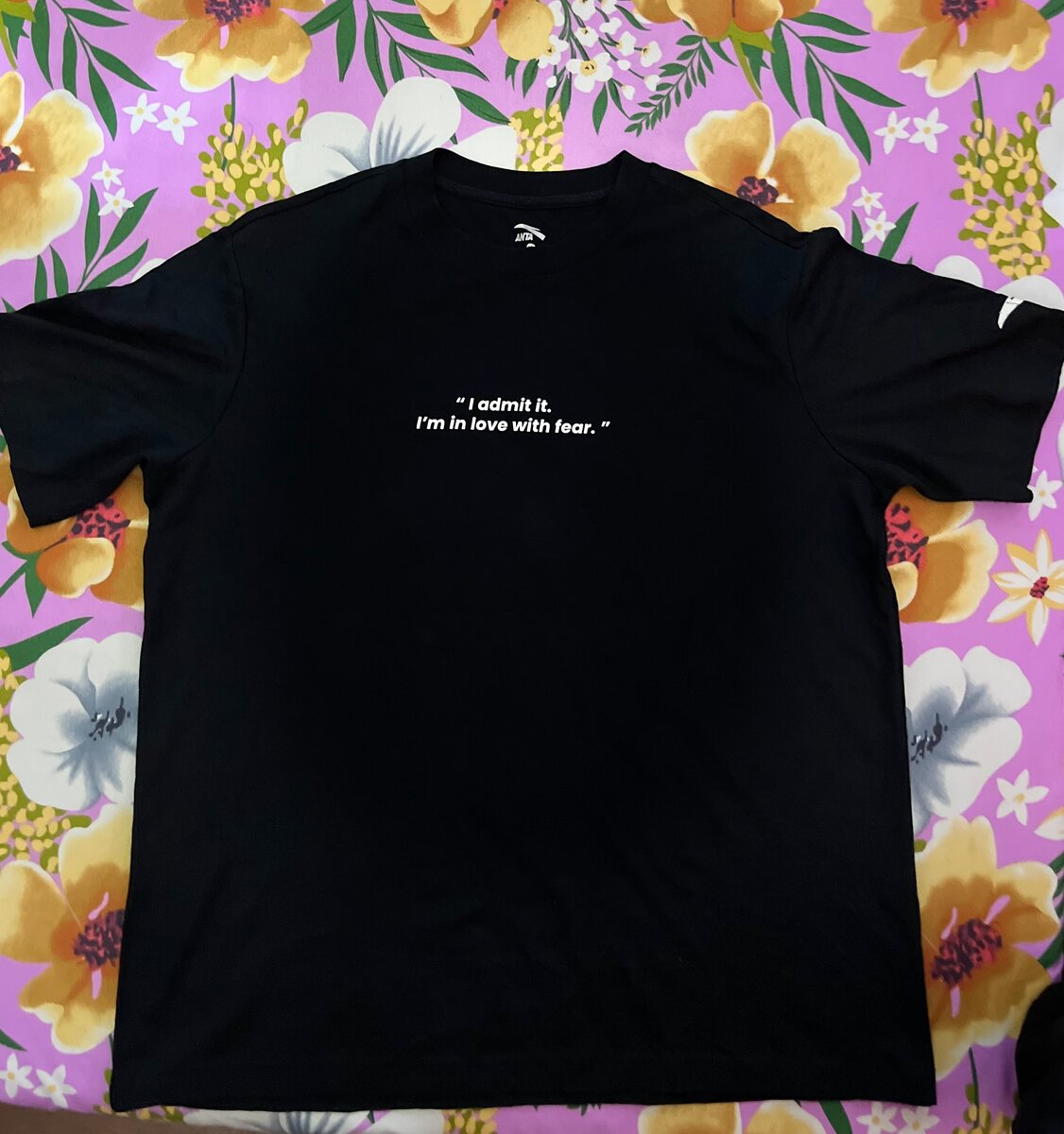 T-shirt noir dragon doré