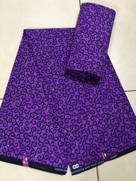 Tissu African print violet