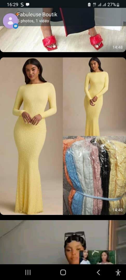 Robe Longue Élégante Jaune