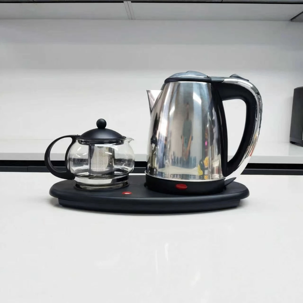 Bouilloire Électrique en Inox avec Théière