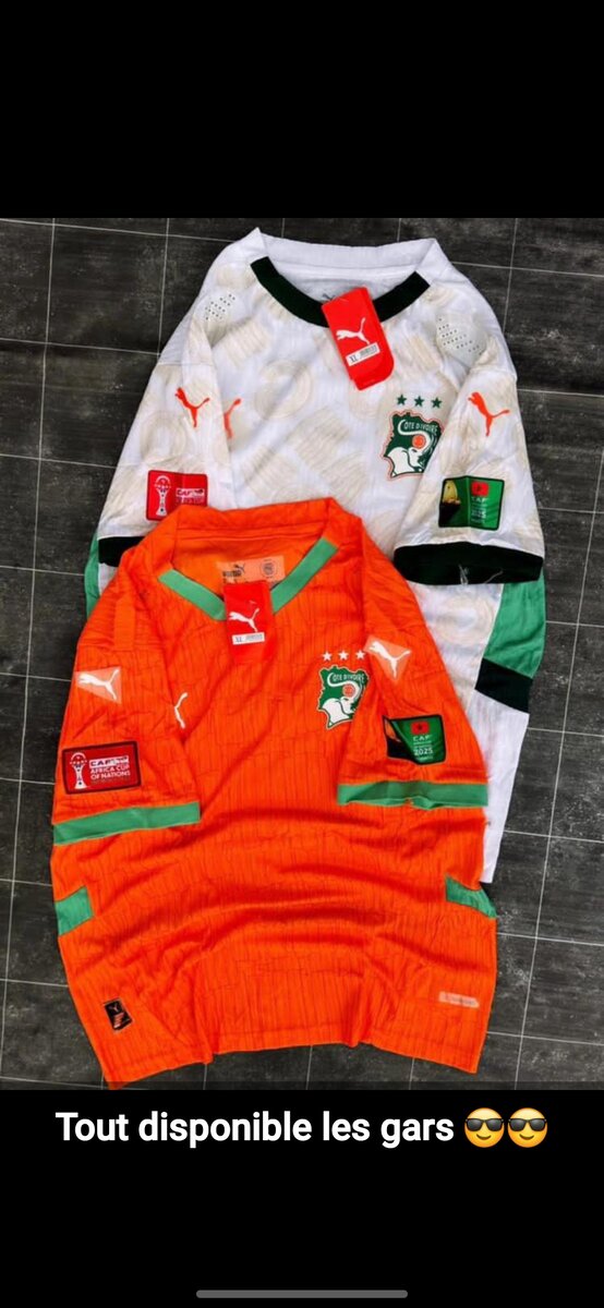 Maillot Côte d'Ivoire 2025