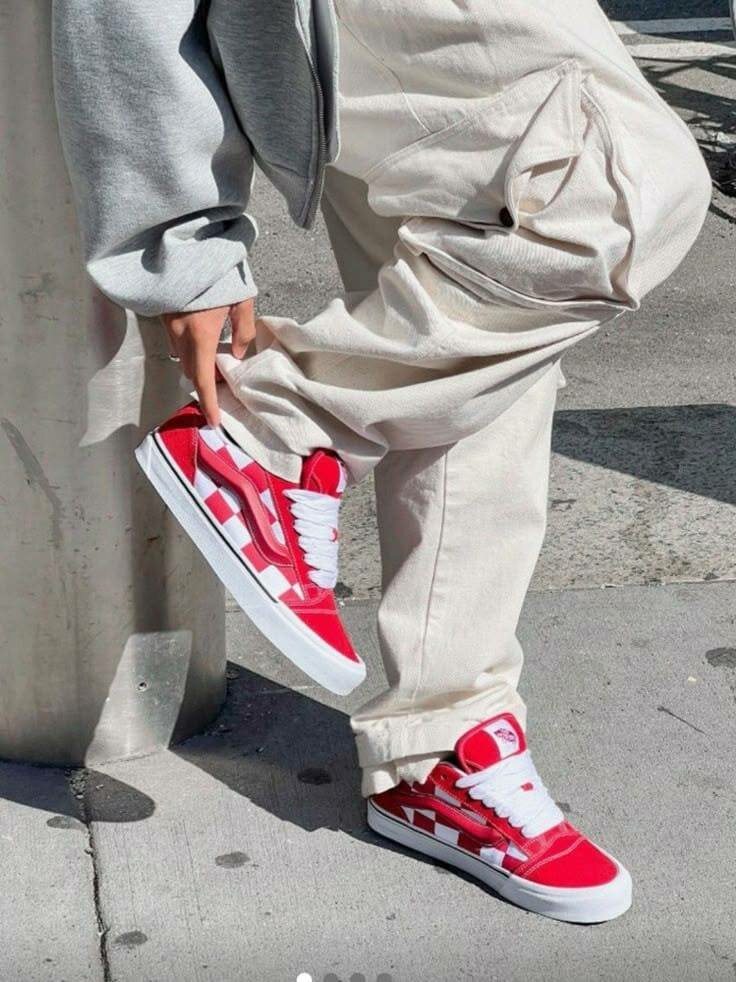 Vans Rouge Blanc Sneakers