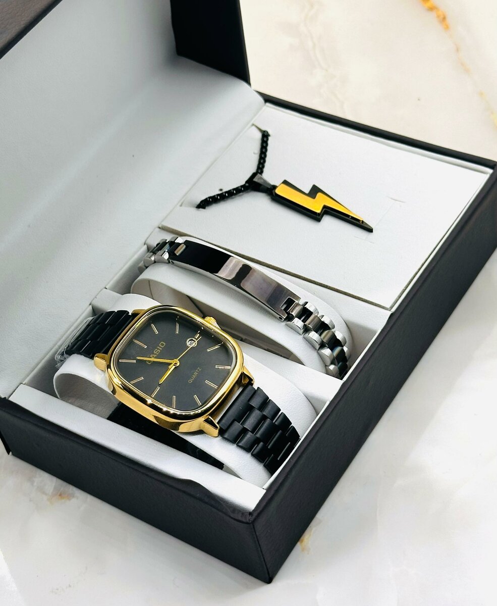 Montre Homme Luxe avec Bracelet et Collier