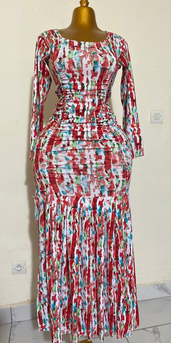 Robe longue élégante imprimée