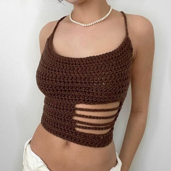 Top crochet moderne et chic